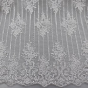 3d sequin french net lace fabric embroidery tulle