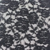black floral lace stretch lace fabric elastic nylon spandex for lace dresses